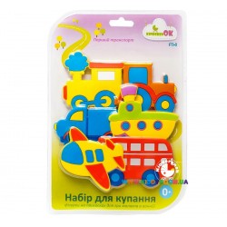 Набор игрушек для купания на присосках Fixi Первый транспорт Kinderenok 010416